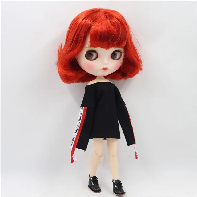 new matte face Ледяная фабрика blyth кукла 1/6 игрушка комбинация тела с платьем Обувь Специальное предложение в продаже 30 см кукла - Цвет: new matte face