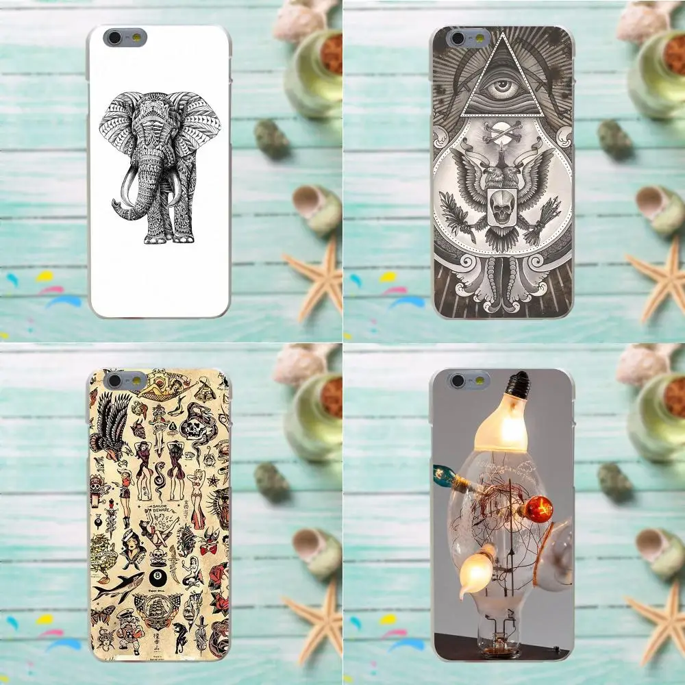 Тату Сфинкс кот для Apple iPhone 4 4S 5 5C SE 6 6S 7 8 Plus X LG G3 G4 G5 G6 K4 K7 K8 K10 V10 V20 ТПУ чехол
