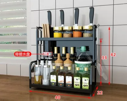 2 Layer L40cm 2 слоя 3 слоя из нержавеющей стали кухонная сушилка над раковиной бытовой держатель для хранения сушилка для посуды Полка Органайзер - Цвет: 2 Layer L40cm