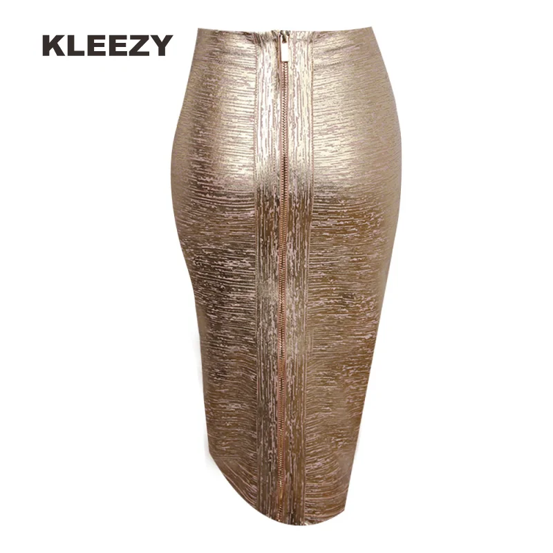 KLEEZY пикантная Новинка 2020 года бандажная Золотая вечерние Ка карандаш