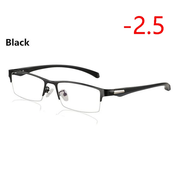 Myopia 250 Новинка, полуоправа, солнечные фотохромные очки для близорукости, оптические мужские очки для студентов, близорукие очки, очки по рецепту-1,0-4 - Цвет оправы: Myopia 250