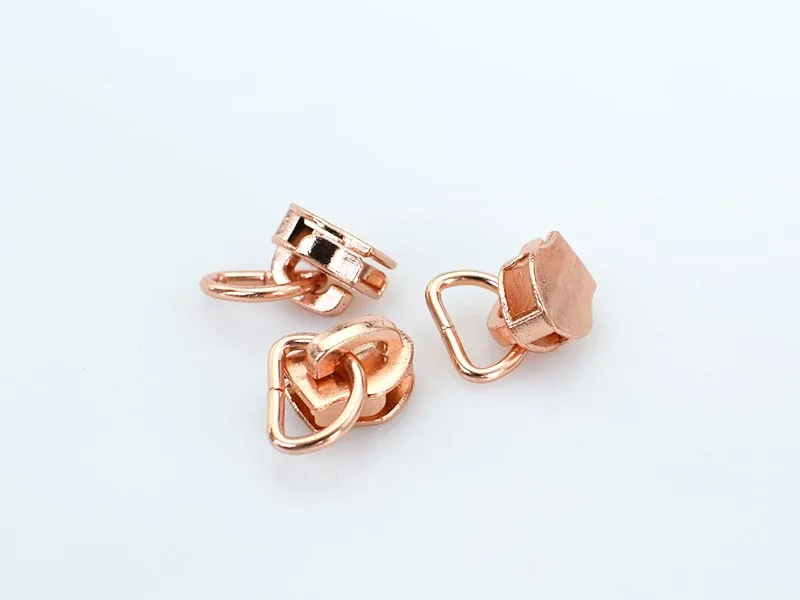 rose gold 25 шт. D форма 5# молния головка для нейлоновой молнии молния Ремонтный комплект Замена молнии ползунки DIY Ручная работа Швейные аксессуары KY2063 - Цвет: rose gold