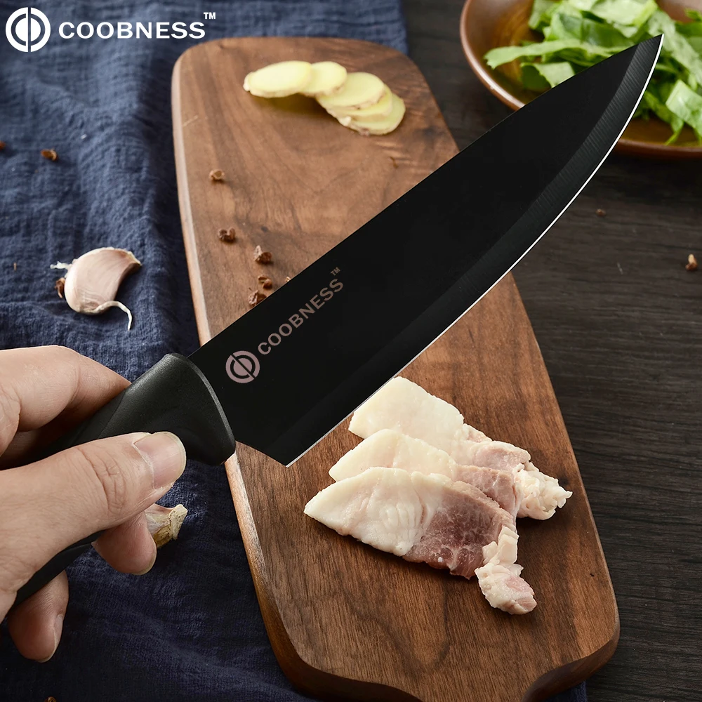COOBNESS кухонные ножи профессиональный шеф повар сантоку для овощей резки предметы