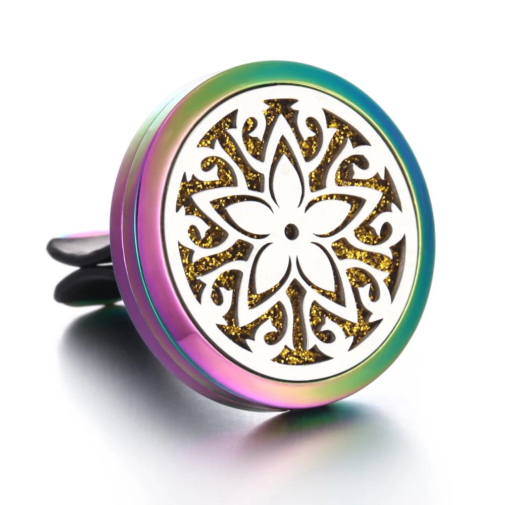 4 Aromatherapy Jewelry Car Air Freshener Tree of Life Paw Magnetic Essential Oil Diffuser Vent Clip Aromatherapy Perfume Locket - Окраска металла: 4