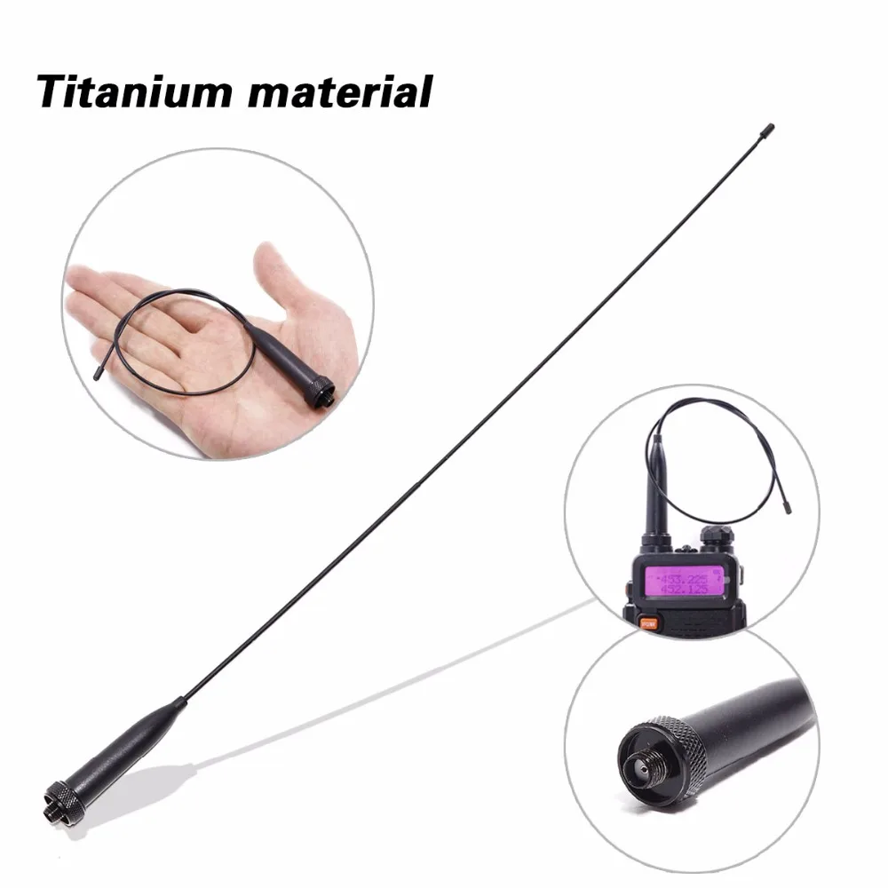 ABBREE AR-776 SMA-Female Solid титановая антенна 144/ 430 МГц двухдиапазосветильник для Baofeng UV-5R