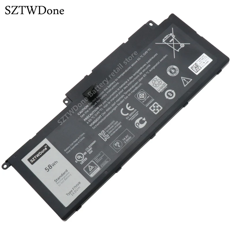 

SZTWDONE F7HVR Laptop Battery for DELL Inspiron 15 7000 series-7537 17 7737 062VNH G4YJM T2T3J 4ICP5/67/90 14.8v 58wh