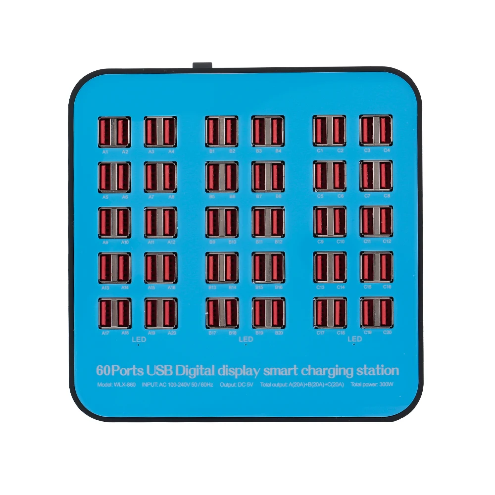 USB зарядная док станция с 60 портами|USB-хабы| |