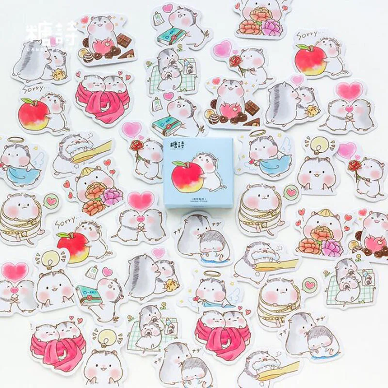 45 шт канцелярские наклейки планета липкий Бумага Kawaii Луна декор из растений