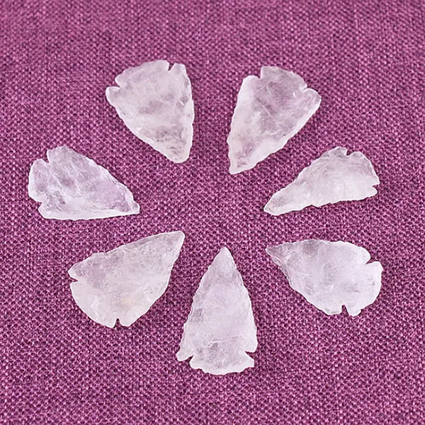 1pc Clear Quartz Рок мужской целебный точечный натуральный драгоценный камень необработанный черный обсидиан кварц без отверстий бусины наконечник стрелы Аксессуары Сделай Сам для изготовления подвесок - Окраска металла: 1pc Clear Quartz
