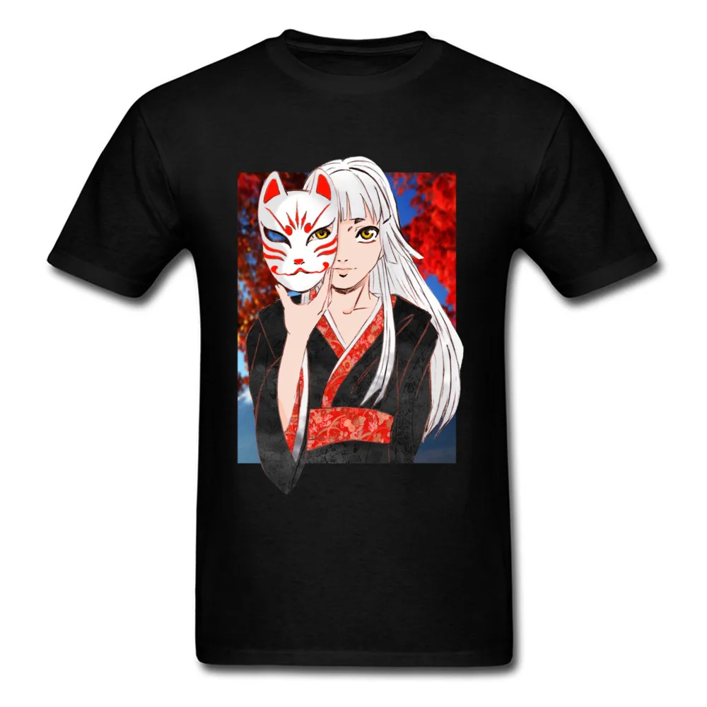 Аниме футболка Манга Девушка Kitsune топы мужская женская брендовая одежда с