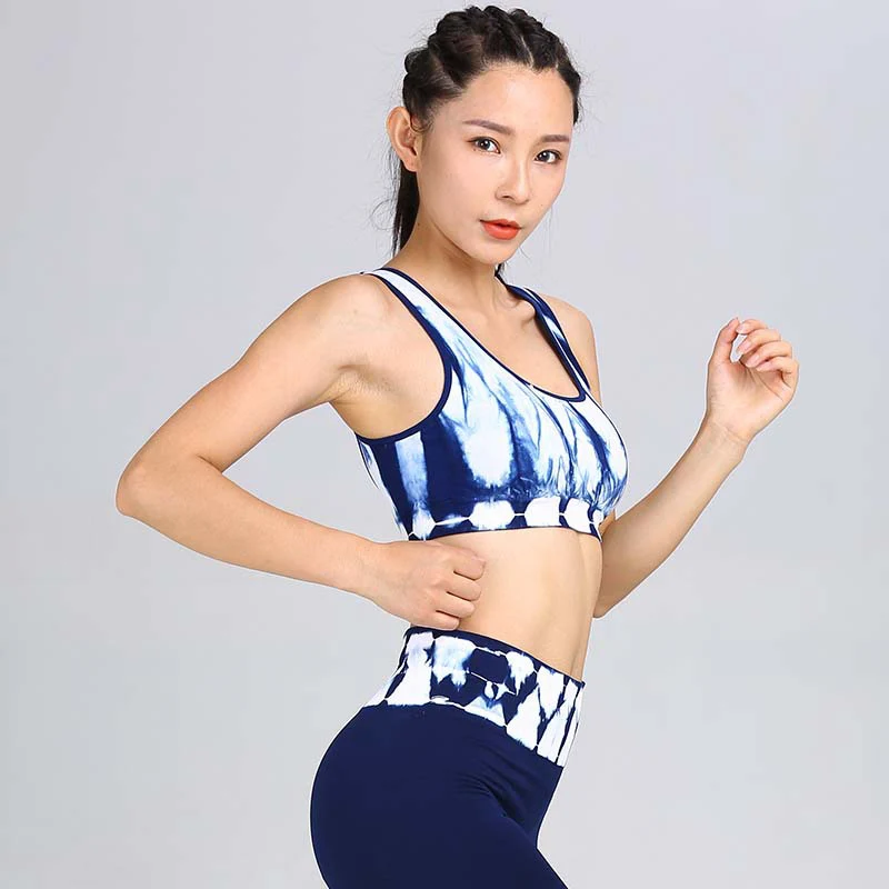 CIM Новый бюстгальтер tie dye тренировочный жилет высокое легкое противоударное
