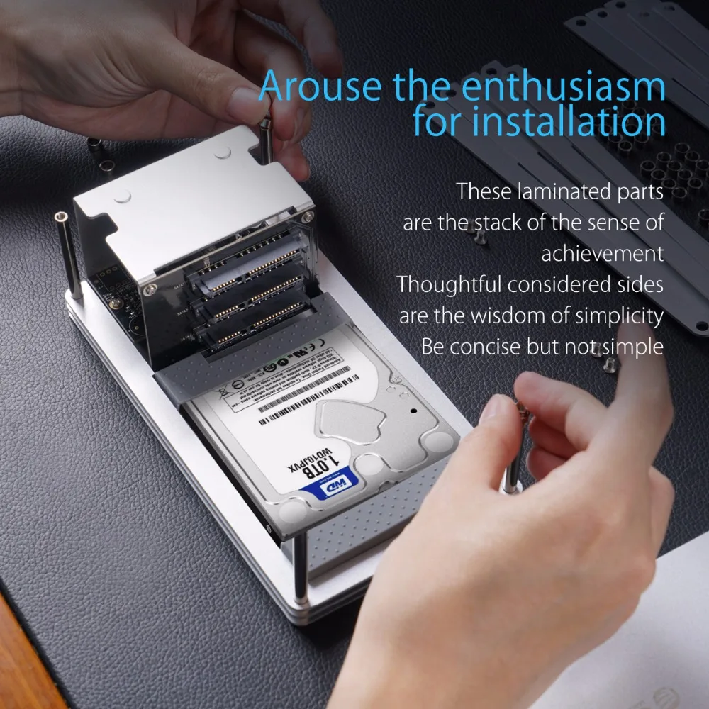 ORICO HDD Case Type-C DIY 2.5 3.5 Inch Hard Drive Enclosure Aluminum Alloy Hard Disk Drive Box For Samsung Seagate Support 20TB