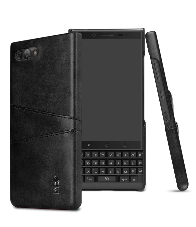 with card holder A Ruiyi серии в сдержанном стиле светильник класса люкс из искусственной кожи задняя крышка чехол для Blackberry ключ Le два Тонкий чехол для Blackberry Key2 Le оболочки - Цвет: with card holder A