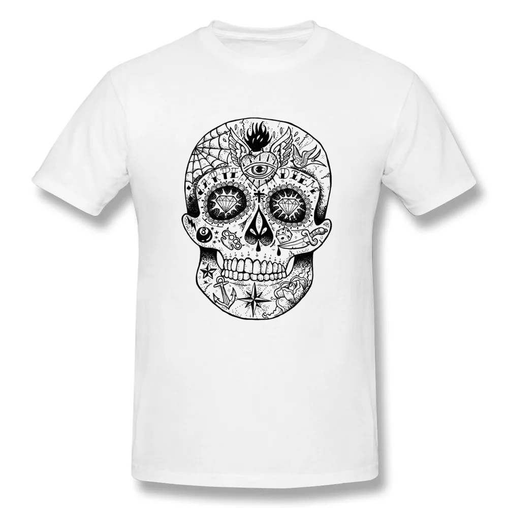 sugar skull t shirt mens