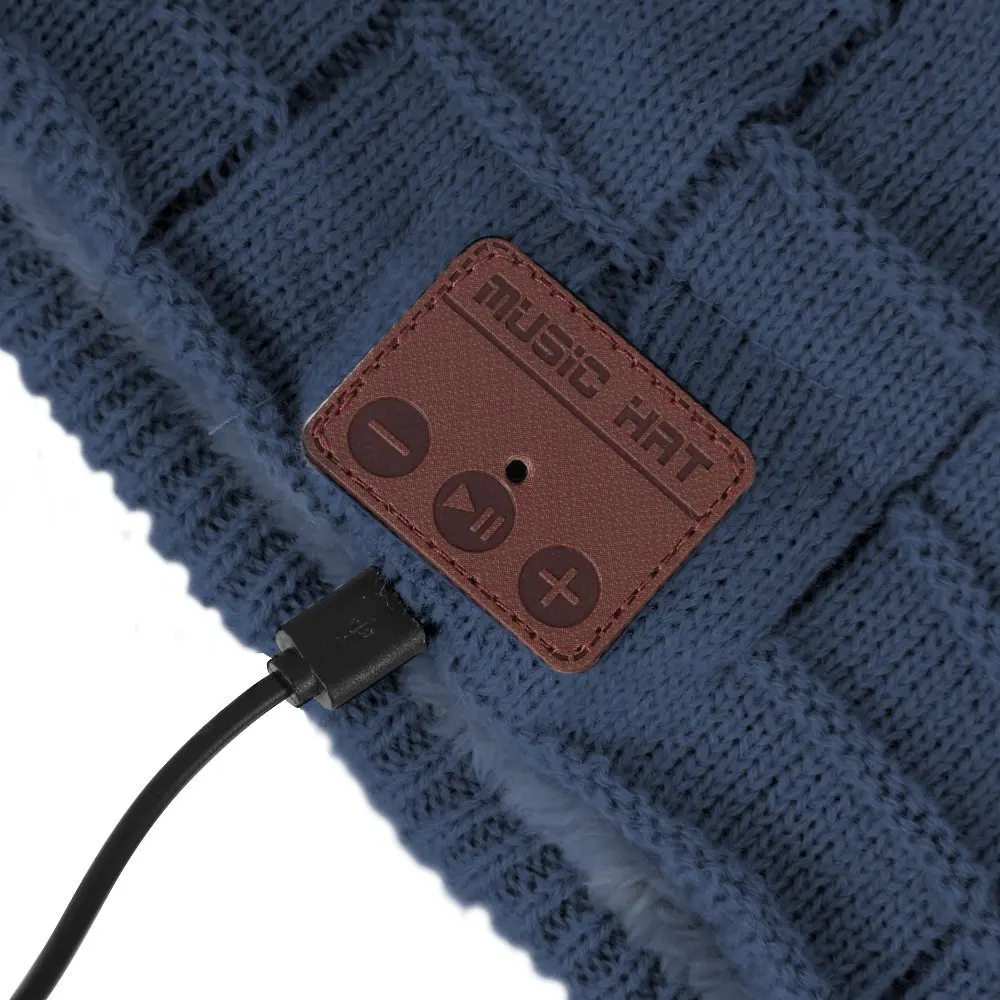 Bluetooth шапка музыкальная теплая с беспроводными наушниками гарнитура