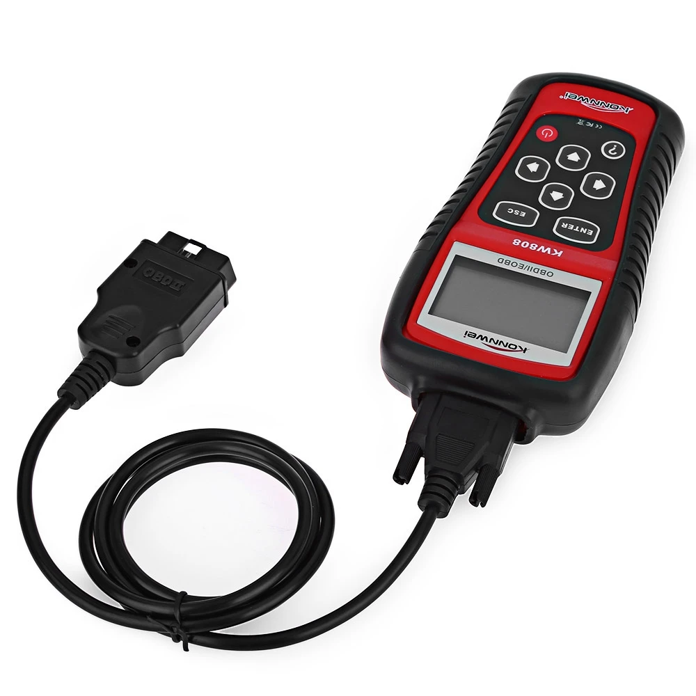 Автомобильный сканер KONNWEI KW808 EOBD OBD2 OBDII диагностический инструмент считыватель