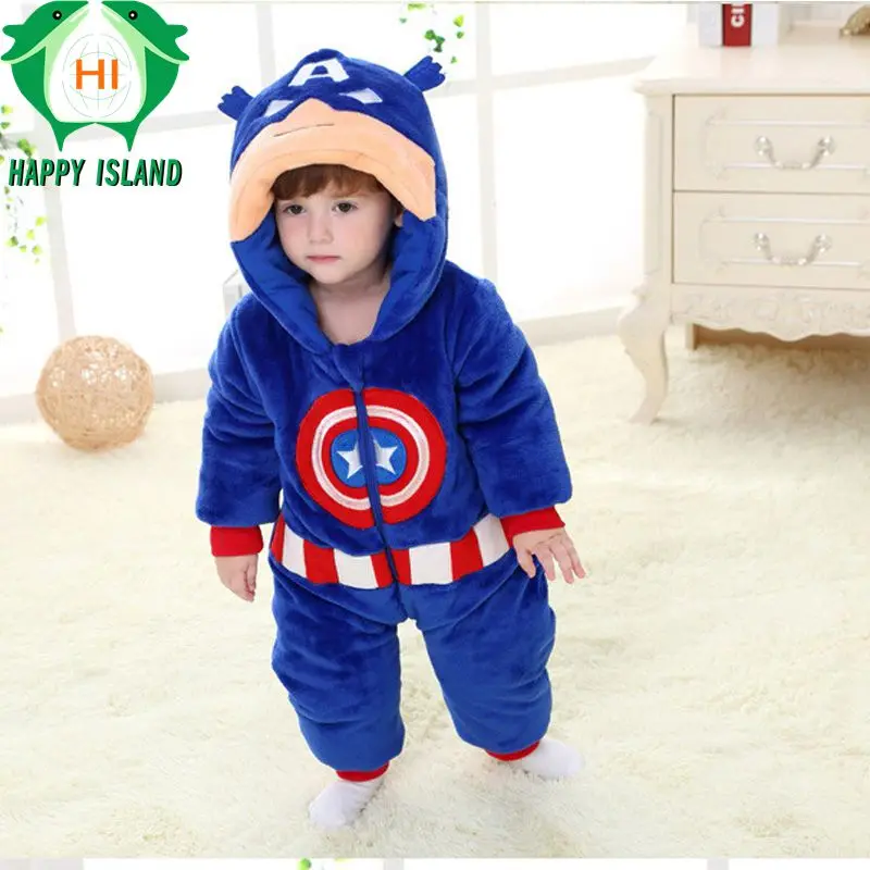 Брендовая фланелевая одежда для малышей Сезон весна-зима Костюм капитана