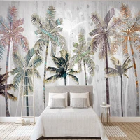custom 3d wall cloth nordic tropical plant coconut tree landscape photo wallpapers living room sofa wall home decor 3d mural