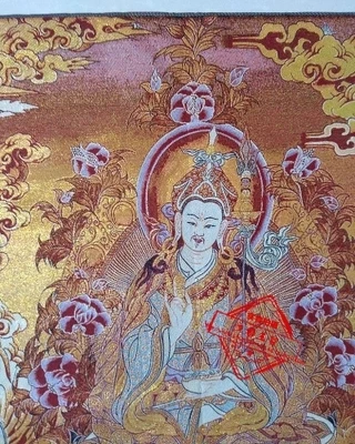 Античная вышивка из парчи (статуэтка лотоса и арахиса) | Дом сад