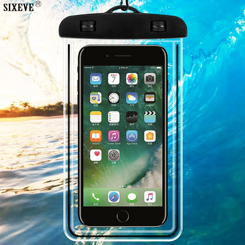 Светящийся водонепроницаемый чехол для iPhone 6 S X 7 8 Plus 6Plus 7Plus Huawei P8 P9 P10 P20 Mate 10 Pro Lite