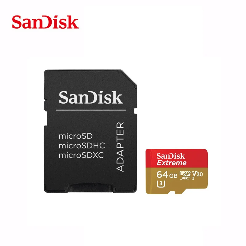 Двойной Флеш накопитель SanDisk Extreme карты памяти в micro SD карта 32 Гб microSDHC UHS I microSDXC 64