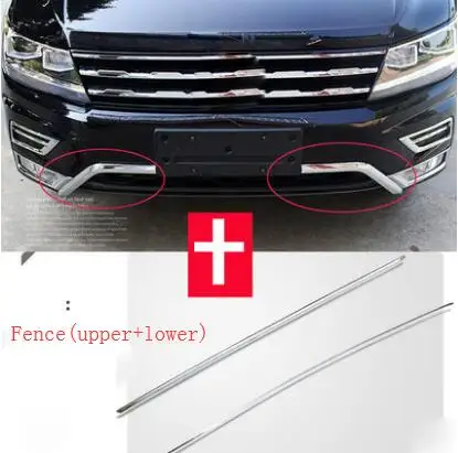Для- Tiguan L нижний передний бампер молдинг гоночный гриль накладка - Цвет: Fence(upper lower)