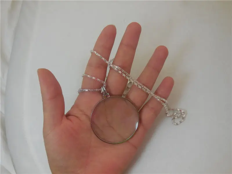 Ручное увеличительное стекло 2 цвета декоративное серебристое и золотистое 5х