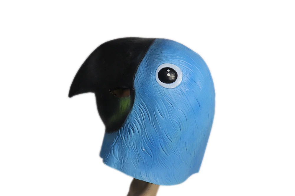 Parrot 1 шт. маска для Хэллоуина, костюм для вечеринки, товары для косплея, динозавр, утка, попугай, маскарадная латексная маска, забавные игрушки - Цвет: Parrot