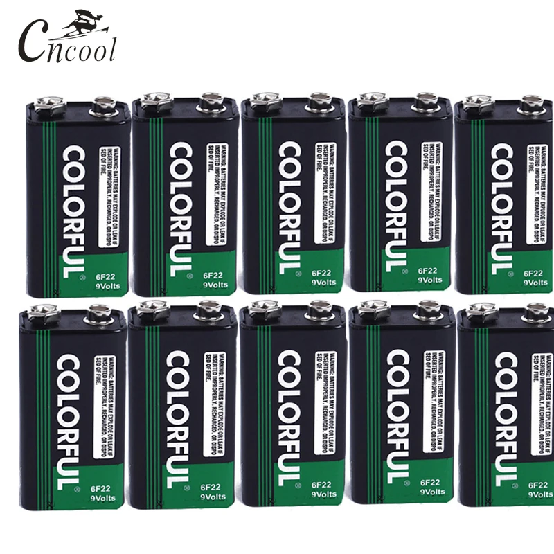 Cncool 10 шт. 9В 6F22 сухая батарея для цифровой камеры радиоуправляемая игрушка