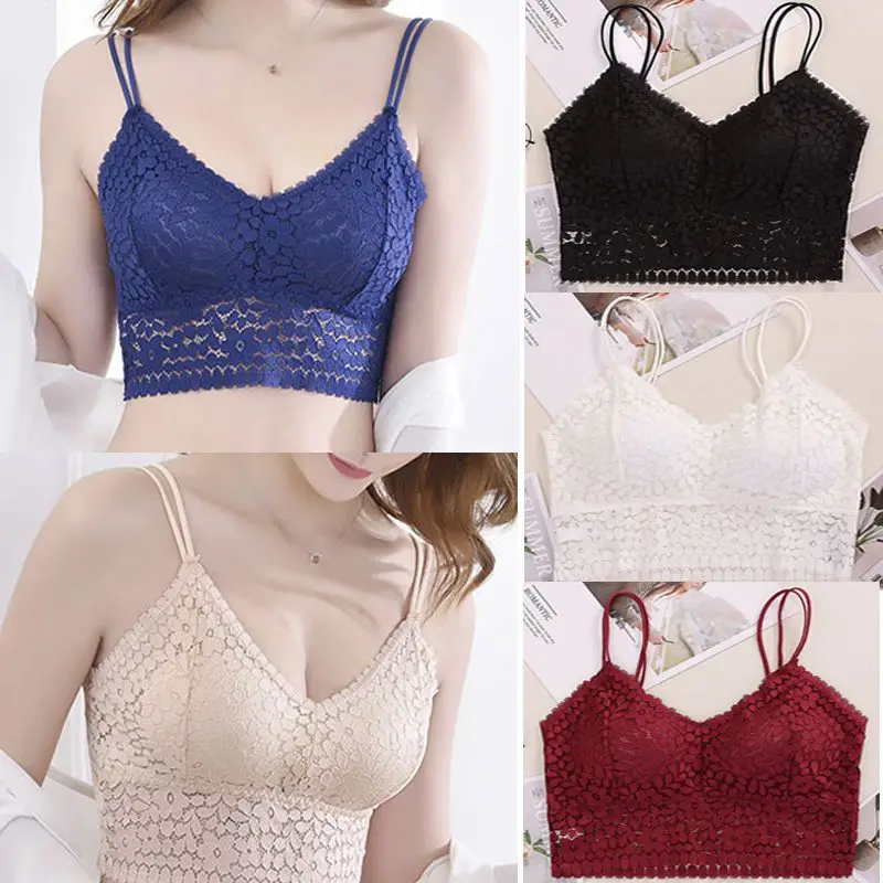 Для женщин бюстгальтер Push Up сексуальное женское белье кружево Bralette плюс Размеры Беспроводной мягкий бюстгальтер, нижнее белье цвет красного вина сине-белые черный бюстгальтер для Для женщин