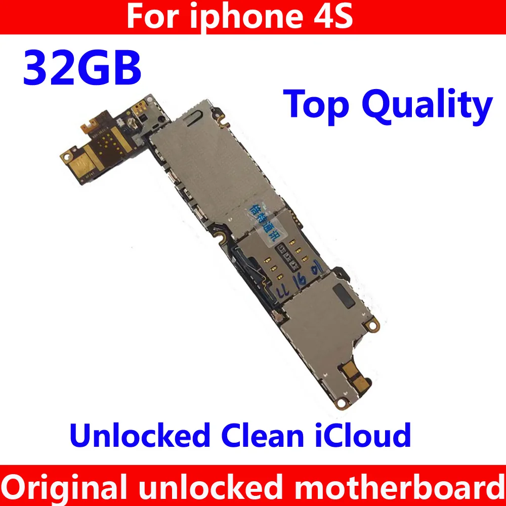 Материнская плата с чипами iCloud 32 ГБ оригинальная логическая IOS для iphone 4S
