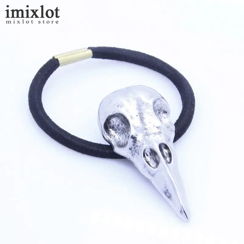 Imixlot 5 цветов резинка для волос в готичном стиле металл Ворон виде черепа Модные