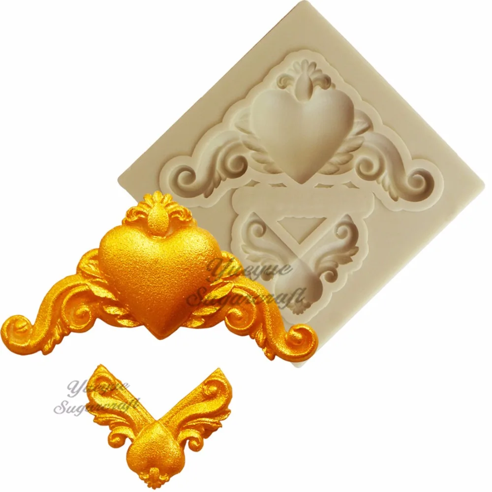 Yueyue Sugarcraft силиконовая форма-сердце помадка форма для украшения торта инструменты форма для шоколадной мастики