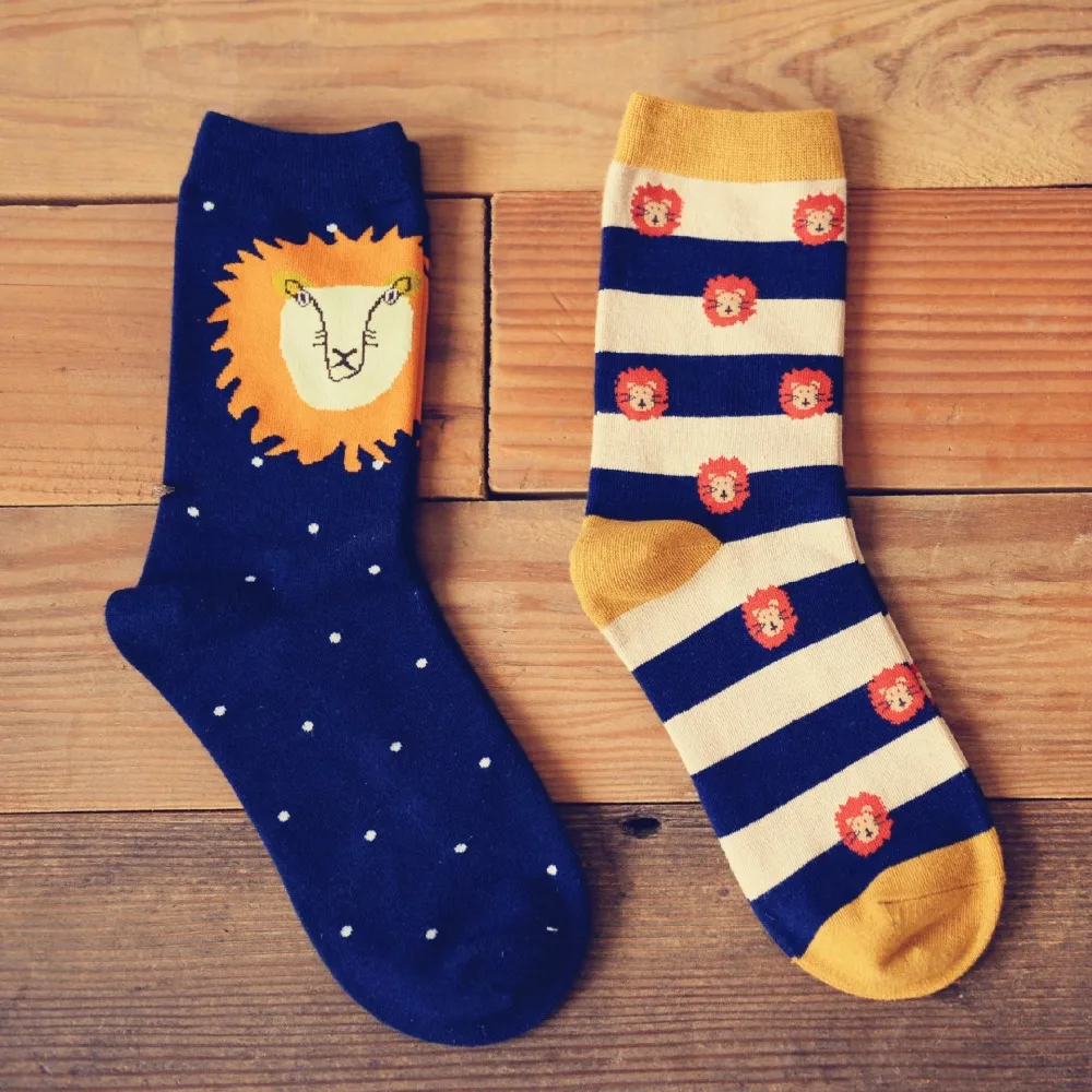 Модные женские хлопковые носки красочные милые Мультяшные Длинные повседневные