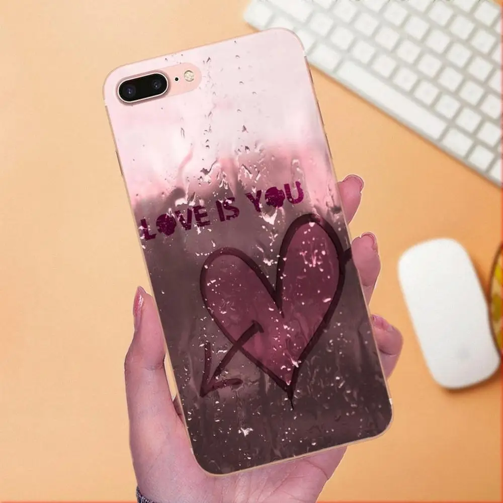 TPU чехол для телефона Huawei Mate 7 8 9 10 20 P8 P9 P10 P20 P30 Lite Plus Pro 2017 сердце любовь мультфильм с