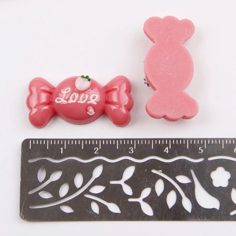 

50Pcs Mixed Candy Resin Flatback Cabochon Scrapbook Embellishment DIY Kids Hair Accessories Jewelry Finding 16*31*8mm