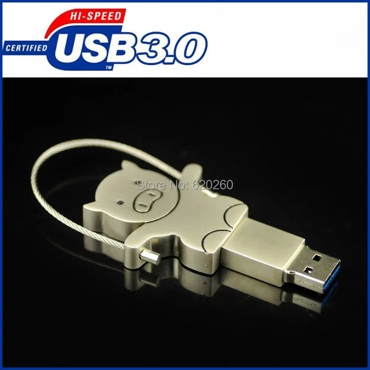 64 Гб Флеш накопитель Металлическая свинья USB флэш-накопитель USB3.0 диск ГБ 32