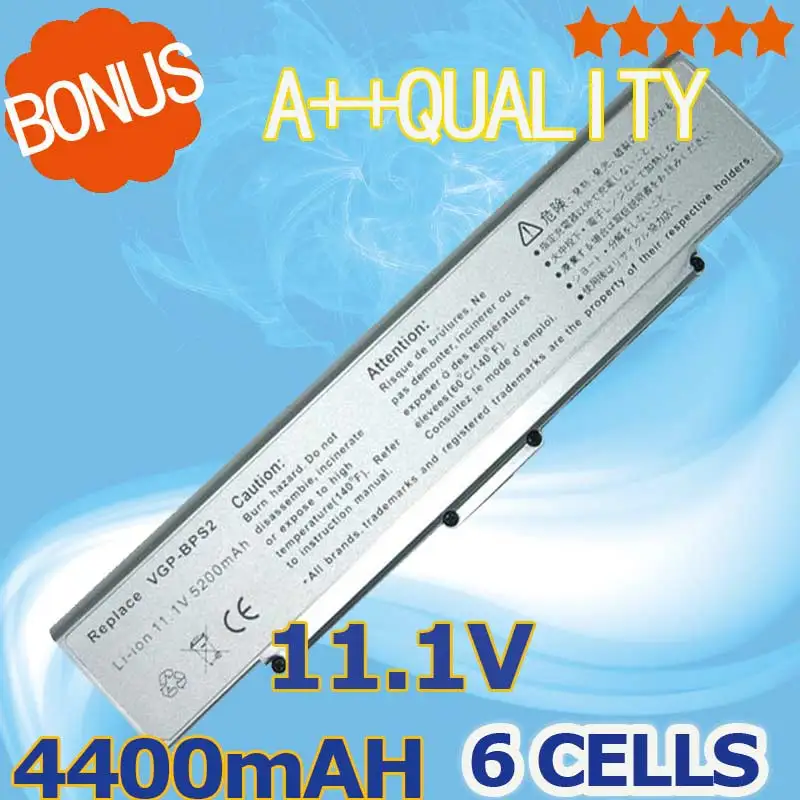 4400 мАч 11 1 В черный аккумулятор для Sony VAIO PCG 6P2L VGP BPL2 BPL2C BPS2 BPS2A BPS2B BPS2C 6 ячеек|battery for sony
