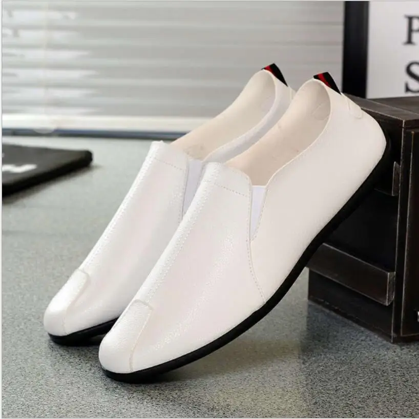 Новая модная весенняя повседневная мужская обувь Lok Fu из pu искусственной кожи на