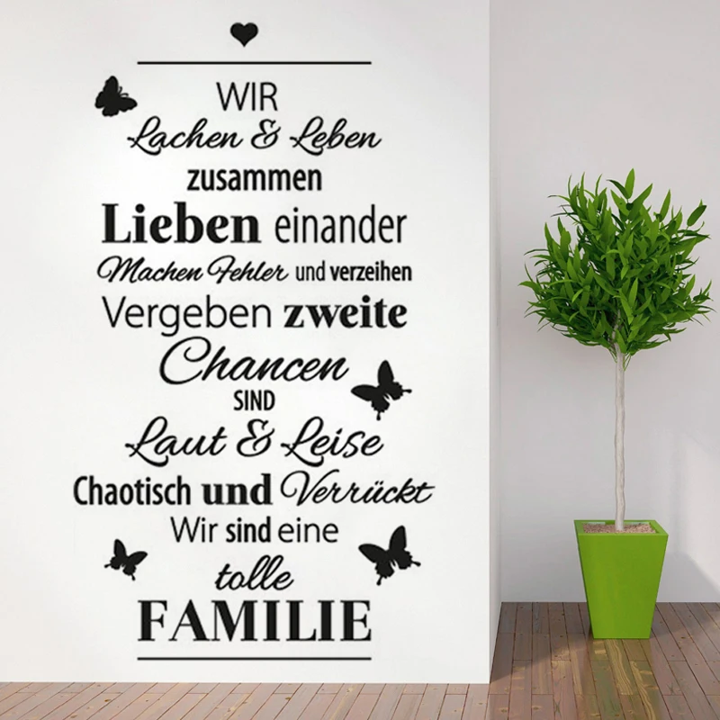

Stickers Design Eine-tolle-Familie Vinyl Wall Decal Wall Art Decor For Living Room Wall Poster Home Decor House Decoration