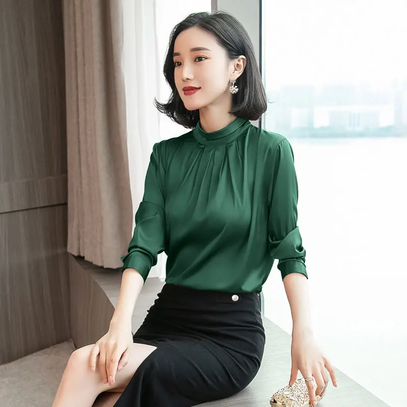 Blusas mujer de moda осень 2020 женская блузка с длинными рукавами модная рабочая одежда