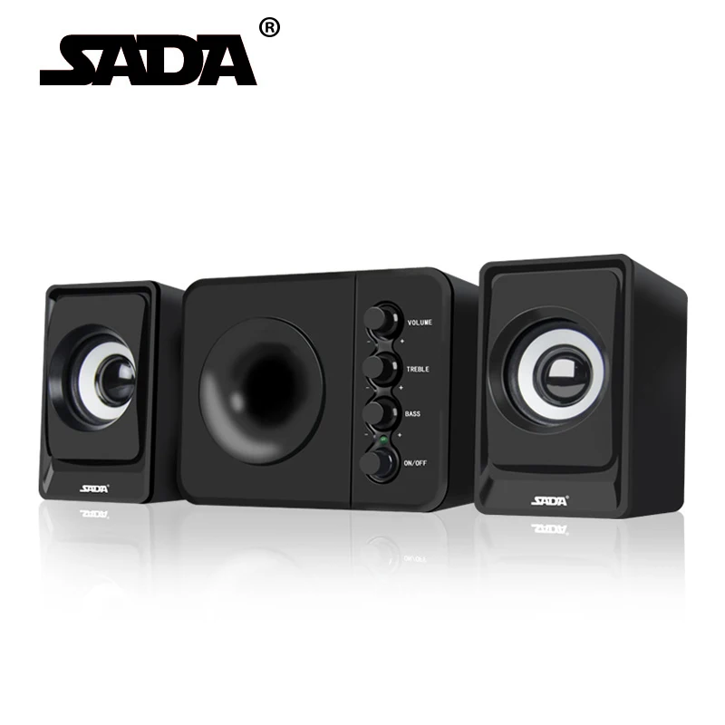 SADA Usb мультимедийные стерео компьютерные колонки 2 1 для ПК настольного ноутбука