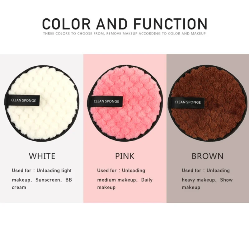 Косметический спонж для снятия двухсторонний очищения лица Make Up средство