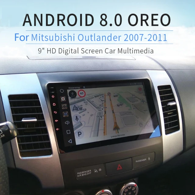 " ips 1Din Автомагнитола Android 8,0 для Mitsubishi Outlander мультимедиа 2007 2008 2009 2010 2011 gps навигация Авто Стерео Canbus