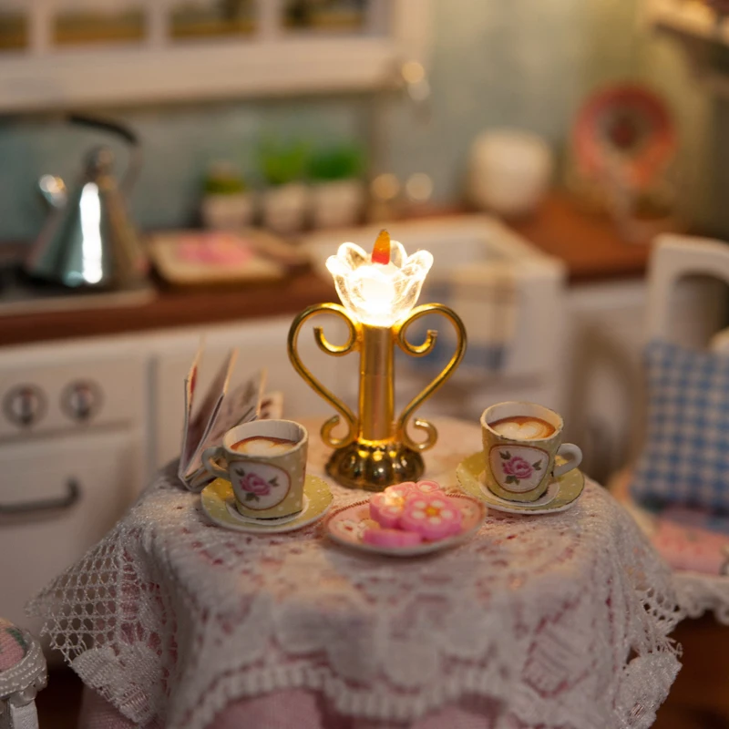 DIY Кукольный дом Мебель Миниатюрные 3D деревянные миниатюры с пылезащитной