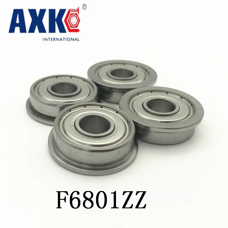 Фланцевый подшипник Axk F6801zz 12x21x5 мм Abec 1 ( 10 шт.) тонкий фланцевый F6801 Z Zz шариковые