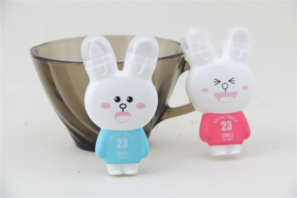 Kawaii канцелярский корректор лента мультфильм кролик коррекция лента фиксируется с двойным ластиком офисные школьные принадлежности коррекция жидкости