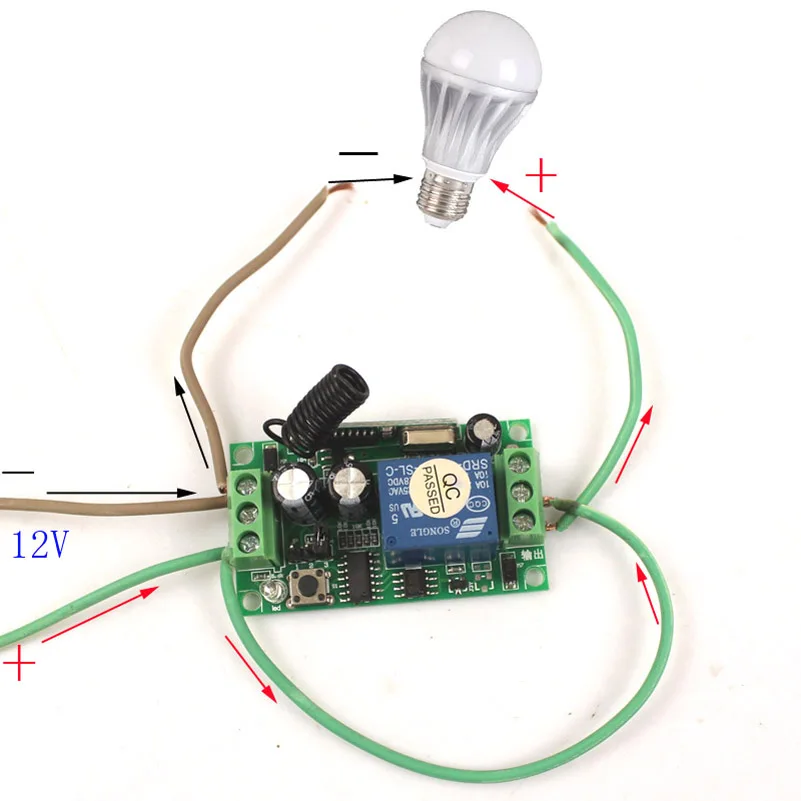 Sleeplion 12V 1CH 10A RF Беспроводной переключатель системы дистанционного управления