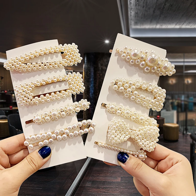 Модные жемчужные заколки для волос женщин 3 шт./Se Элегантные корейские