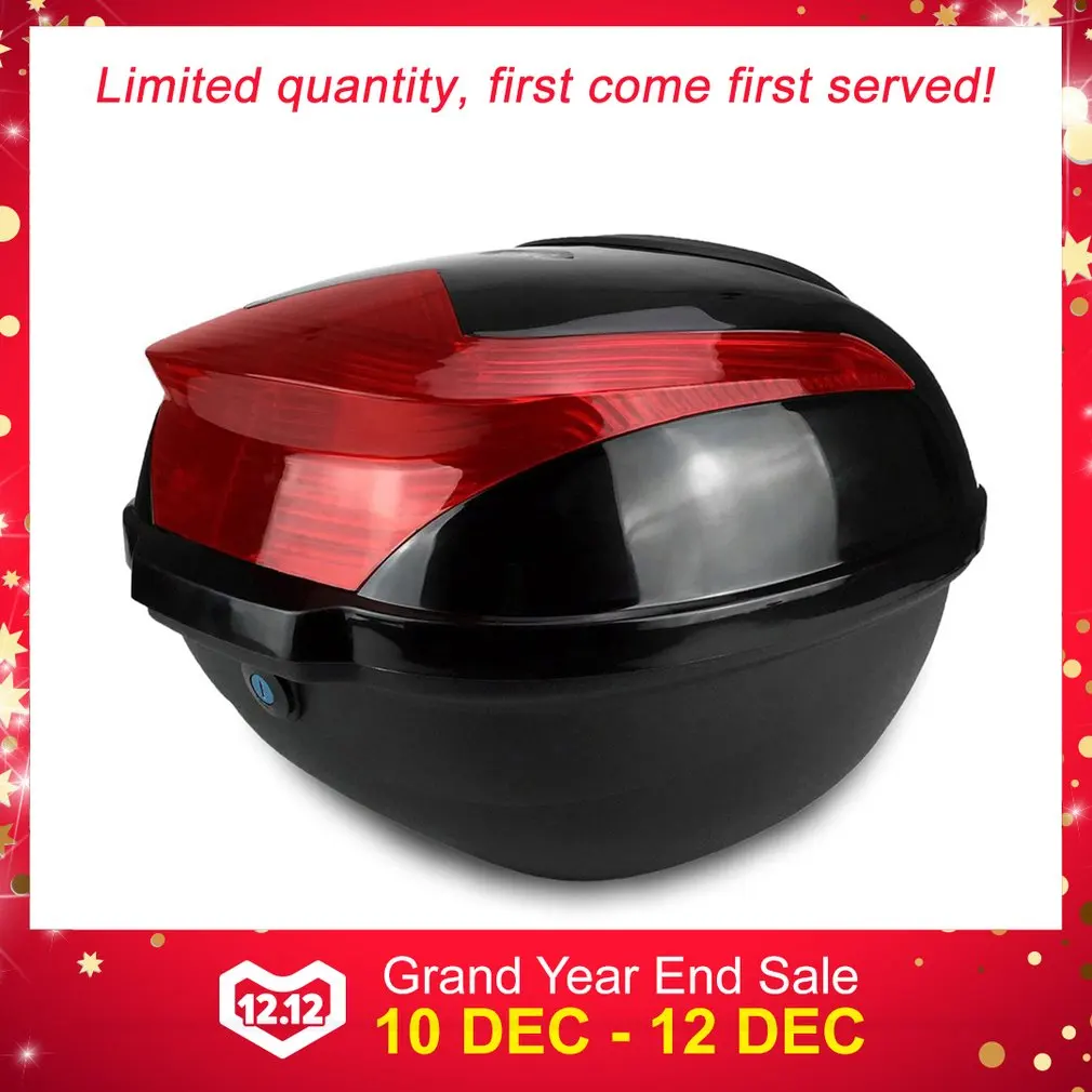 Universal Electric Bicycle Trunk Top Case With Safety Lock Buckle Large Capacity Shock-proof Motorcycle Tail Box